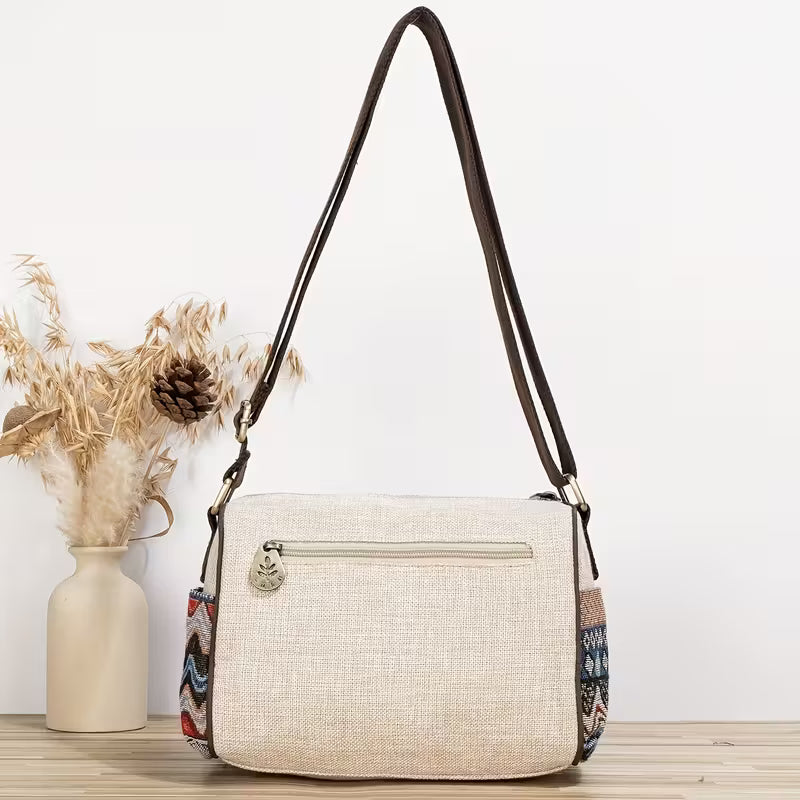 Vintage Ethnic Style Crossbody Bag – Retro Bohemian Floral Embroidered Women’s Handbag