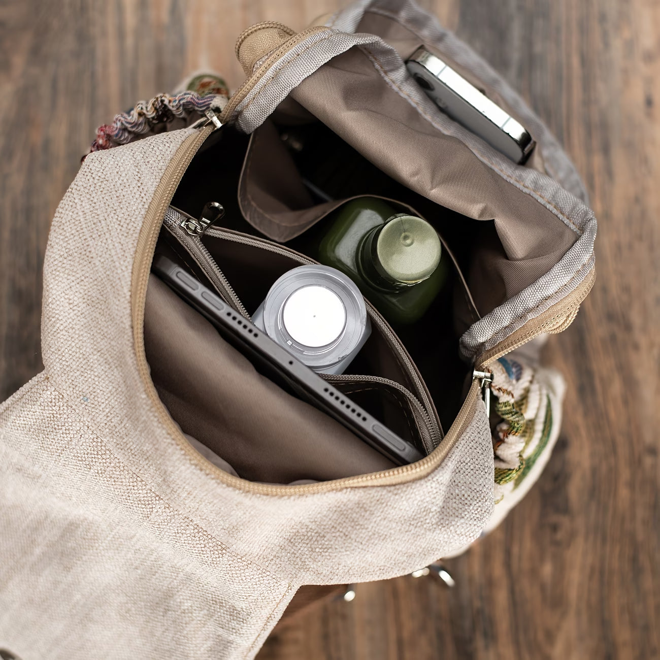 Ethnic Handwoven Floral Backpack – Creative Casual Fashion Backpack for Travel, Beach & Daily Use MH015