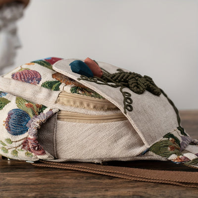 Ethnic Handwoven Floral Backpack – Creative Casual Fashion Backpack for Travel, Beach & Daily Use MH015