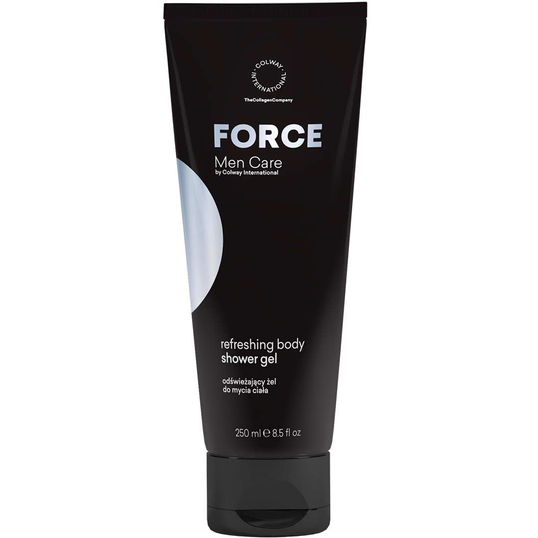 FORCE Men Care – Gel de Ducha Refrescante para Hombre con Colágeno y L-Arginina | 250 ml