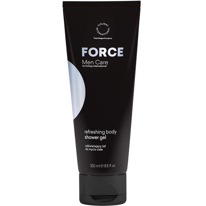 FORCE Men Care – Gel de Ducha Refrescante para Hombre con Colágeno y L-Arginina | 250 ml