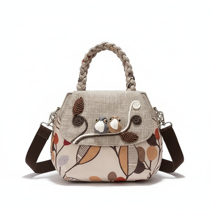 Handmade 3D One-Shoulder Bag – Bohemian Ethnic Style Fabric Handbag MH006