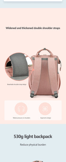 Waterproof Baby Diaper Bag Backpack, Large Maternity Travel Backpack with Multiple Compartments, Nursing & Changing Bag for Moms
