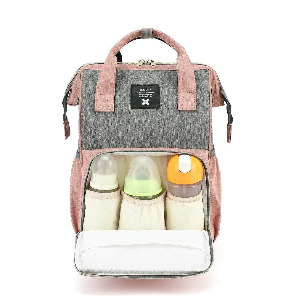 Waterproof Baby Diaper Bag Backpack, Large Maternity Travel Backpack with Multiple Compartments, Nursing & Changing Bag for Moms