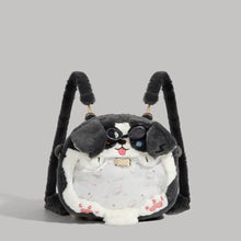 Cute Plush Dog Backpack, Soft Velvet Cartoon Backpack for Kids, Student Daypack with Zipper & Large Capacity