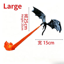 Dragon Flame LED Lamp, 3D Flying Dragon Night Light & Decorative Statue, Unique Fantasy Desk Decor for Home, Bedroom & Halloween