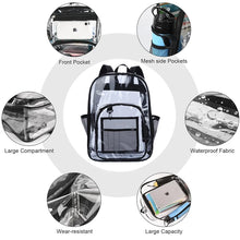 Transparent Clear Backpack, Large Capacity School Bag for Boys & Girls, Lightweight See-Through Travel & Everyday Backpack