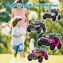 12V Kids Ride-On Car, Electric Toy Car with Parent Remote Control, Spring Suspension, LED Lights & Music