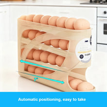Rolling Egg Storage Box for Refrigerator, 2–4 Tier Automatic Egg Dispenser, Large Capacity Egg Organizer