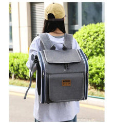 Pet Bicycle & Motorcycle Carrier Bag, Portable Cat & Small Dog Travel Backpack with Breathable Mesh