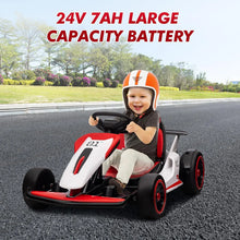 24V Electric Drift Go-Kart for Kids – 200W Ride-On Racing Car with Music & Horn