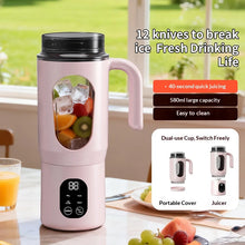 Portable USB Rechargeable Blender, Mini Juicer & Smoothie Maker with Dual-Lid Design, Travel Blender for Shakes & Fresh Juice