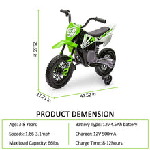 12V Kids Electric Dirt Bike with Training Wheels – Ride-On Motorcycle for Children