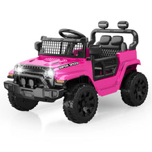 12V Kids Ride-On Car, Electric Toy Car with Parent Remote Control, Spring Suspension, LED Lights & Music