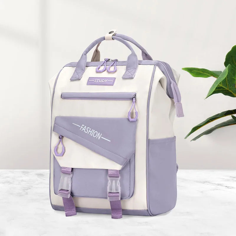Kawaii Girls School Backpack, Japanese K-Style Student Backpack, Cute Preppy Daypack for High School & College