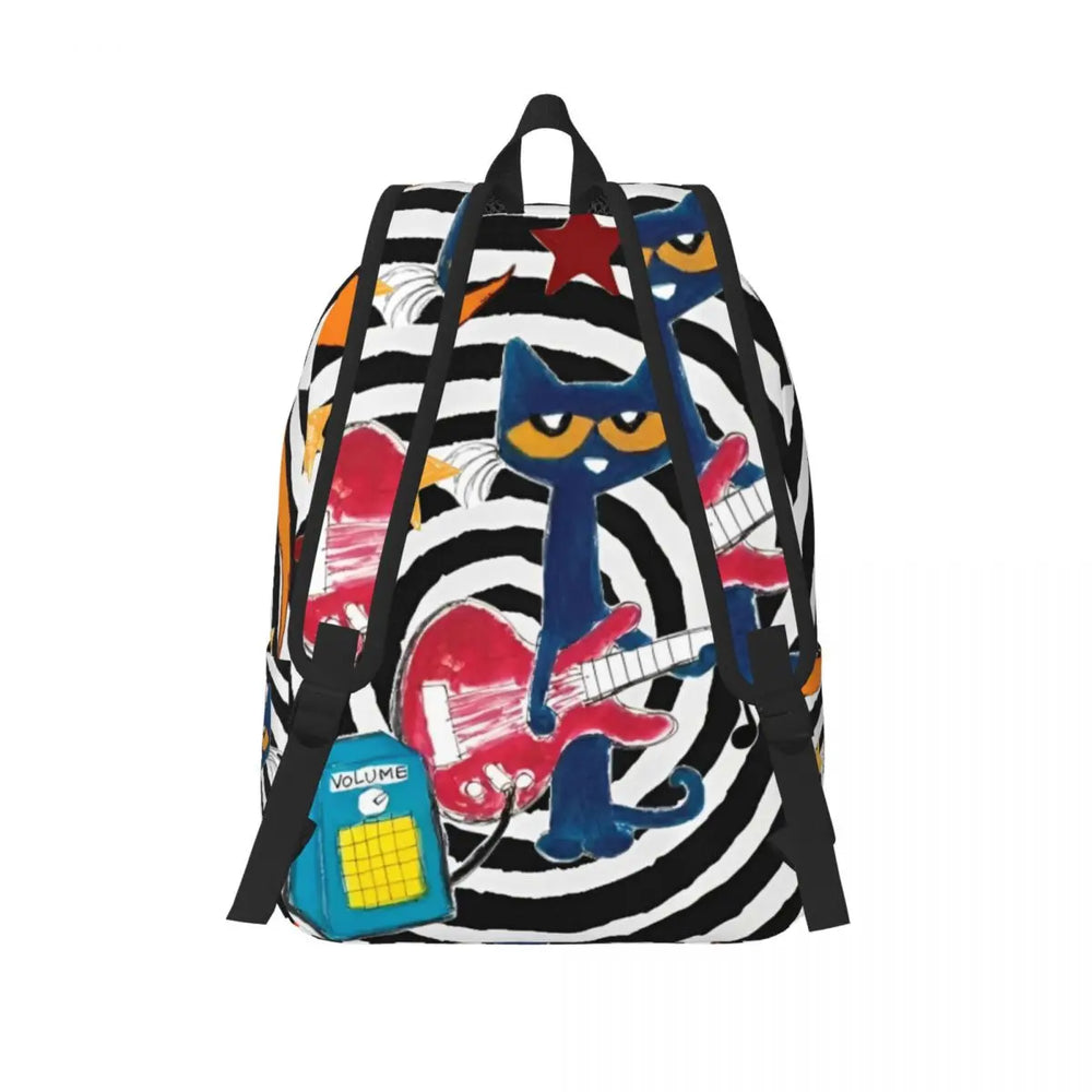 Pete the Cat Backpack, Cartoon School Backpack for Kids, Lightweight Daypack for School, Travel & Everyday Use