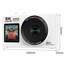 OurLife Digital Camera, 5K 80MP Vlog Camera with 18X Digital Zoom, Dual IPS Screen & WiFi