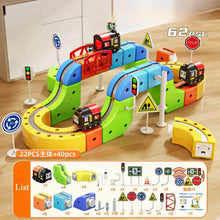 Magnetic 3D Building Track Set with Electric Cars – DIY Construction Toy for Kids