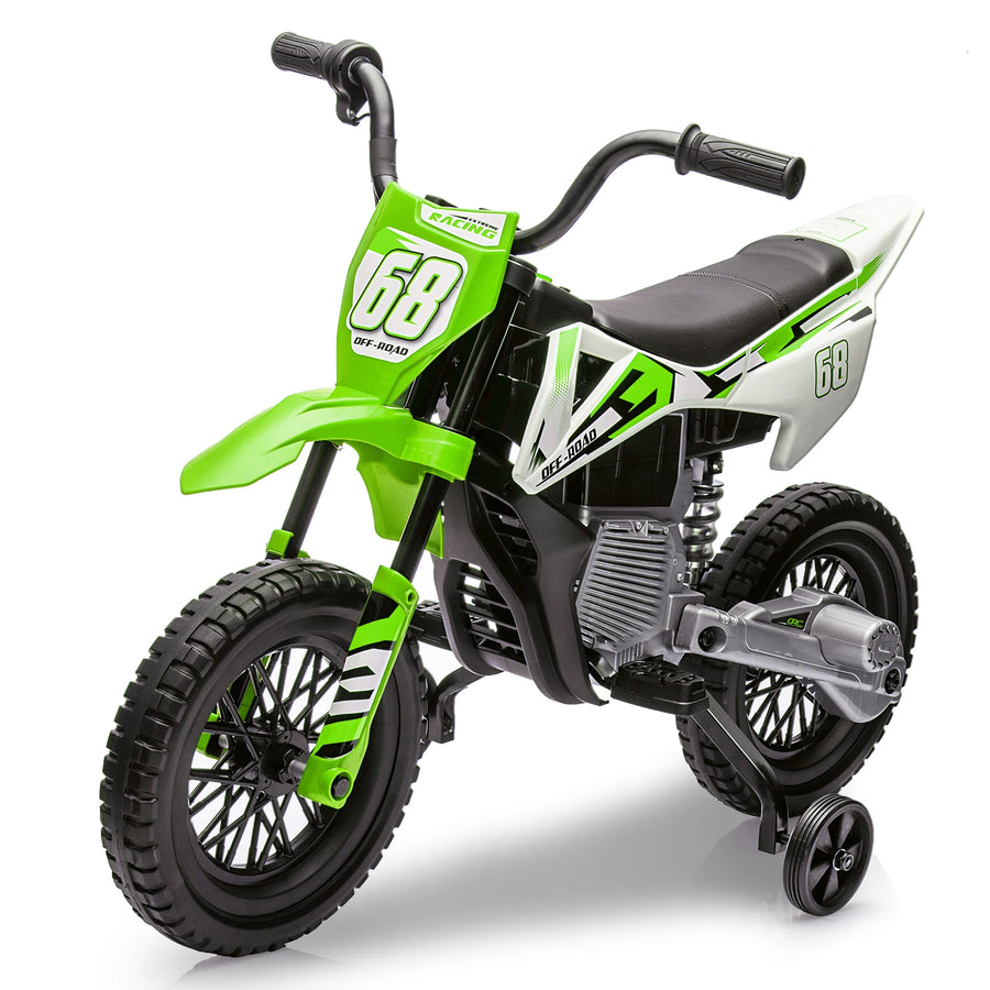 12V Kids Electric Dirt Bike with Training Wheels – Ride-On Motorcycle for Children