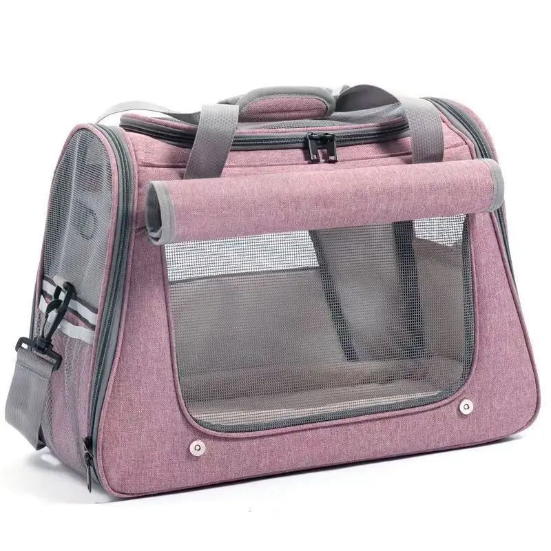 Portable Pet Carrier Bag for Cats & Small Dogs – Breathable Mesh Travel Bag