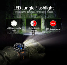 1400mAh Smart Watch for Men, Outdoor GPS Sports Watch with AMOLED Display, Bluetooth Calling, IP68 Waterproof & Flashlight