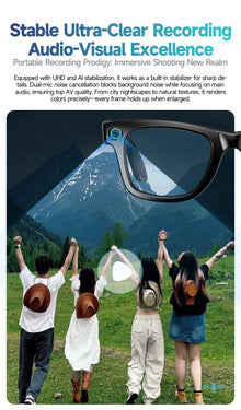 AI Smart Glasses with 800K HD Camera, Video Recording, Translation, Bluetooth Calling & Photochromic Lenses
