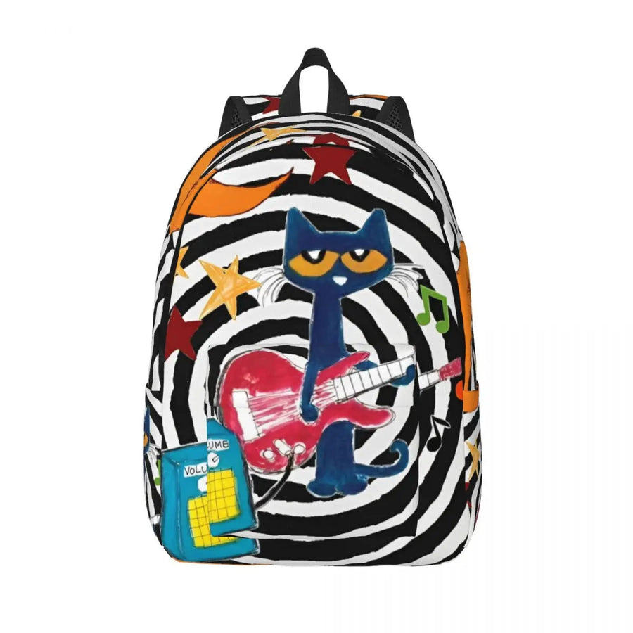 Pete the Cat Backpack, Cartoon School Backpack for Kids, Lightweight Daypack for School, Travel & Everyday Use