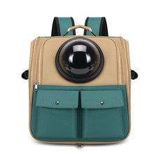 Space Capsule Pet Carrier Backpack, Breathable Cat & Small Dog Travel Bag, Portable Pet Backpack with Transparent Window