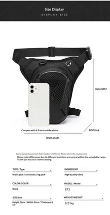 Motorcycle Leg Bag, Waterproof Rider Waist Pack, Crossbody Thigh Bag for Motorcyclists, Bikers & Outdoor Travel