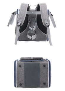 Pet Bicycle & Motorcycle Carrier Bag, Portable Cat & Small Dog Travel Backpack with Breathable Mesh