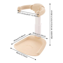 Baby Bath Stand, Adjustable Infant Bath Seat with Anti-Pinch Design, Non-Slip Base & Shower Head Holder, 6–36 Months