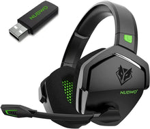 NUBWO G06 Wireless Gaming Headset, 2.4GHz & Bluetooth 5.3, Stereo Sound, Detachable Mic for PS5, PS4, PC & Switch
