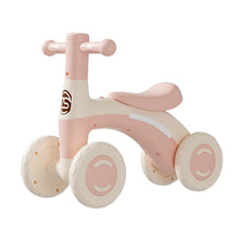 Baby Balance Bike for Toddlers, 4-Wheel Ride-On Walker with Silent Wheels, Anti-Tip Design, Balance Training Toy
