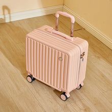 18-Inch Carry-On Suitcase, Lightweight Travel Luggage with Quiet Spinner Wheels, Secure Password Lock & Telescopic Handle