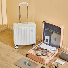 18-Inch Carry-On Suitcase, Lightweight Travel Luggage with Quiet Spinner Wheels, Secure Password Lock & Telescopic Handle