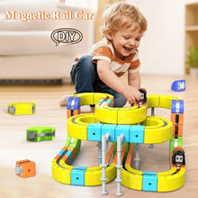 Magnetic 3D Building Track Set with Electric Cars – DIY Construction Toy for Kids