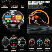 1400mAh Outdoor GPS Smart Watch, 1.7" AMOLED Display, Bluetooth Calling, IP68 Waterproof, 100+ Sports Modes & LED Flashlight