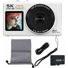 OurLife Digital Camera, 5K 80MP Vlog Camera with 18X Digital Zoom, Dual IPS Screen & WiFi