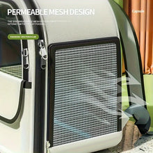 KEMORELA Pet Backpack for Cats & Small Dogs, Transparent Breathable Carrier Bag with Side Curtain Design