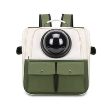 Space Capsule Pet Carrier Backpack, Breathable Cat & Small Dog Travel Bag, Portable Pet Backpack with Transparent Window