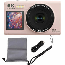 OurLife Digital Camera, 5K 80MP Vlog Camera with 18X Digital Zoom, Dual IPS Screen & WiFi