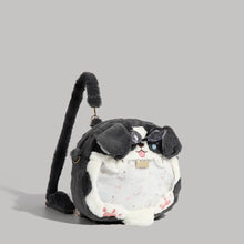 Cute Plush Dog Backpack, Soft Velvet Cartoon Backpack for Kids, Student Daypack with Zipper & Large Capacity