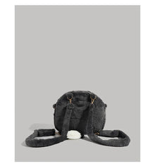 Cute Plush Dog Backpack, Soft Velvet Cartoon Backpack for Kids, Student Daypack with Zipper & Large Capacity