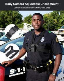 Dual Shoulder Body Camera Chest Mount, Adjustable Wearable Harness for Body Cameras, Secure Hands-Free Camera Holder