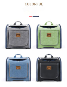 Pet Bicycle & Motorcycle Carrier Bag, Portable Cat & Small Dog Travel Backpack with Breathable Mesh