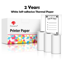 Phomemo T02/M02X Colorful Thermal Sticker Paper Roll Self-adhesive Black Character on Mint Green/Purple/Orange,50mm x 3.5m