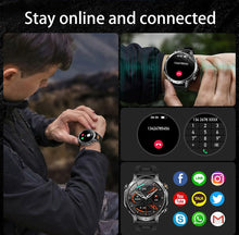 1400mAh Smart Watch for Men, Outdoor GPS Sports Watch with AMOLED Display, Bluetooth Calling, IP68 Waterproof & Flashlight