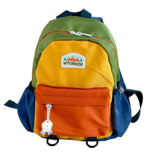 Color Block Kids Backpack, Lightweight School Bag for Boys & Girls, Cute Kindergarten Backpack for Travel & Everyday Use