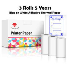 Phomemo T02/M02X Colorful Thermal Sticker Paper Roll Self-adhesive Black Character on Mint Green/Purple/Orange,50mm x 3.5m