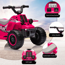 6V Kids Electric ATV Ride-On Toy, 4-Wheel Battery Powered Quad with Pedal, Forward & Reverse, for Toddlers